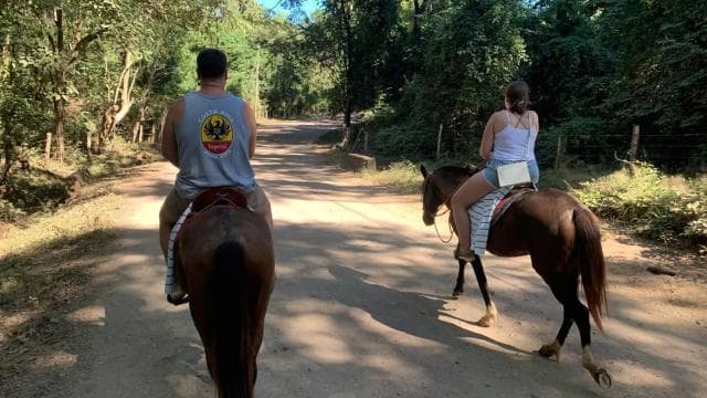 Horseback riding on the beach
