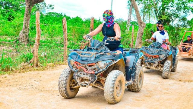 Из Пунты: 4-колесный квадроцикл 4x4 Adventure + пляж Макао и сенот. - Photo 2 (Gallery view)