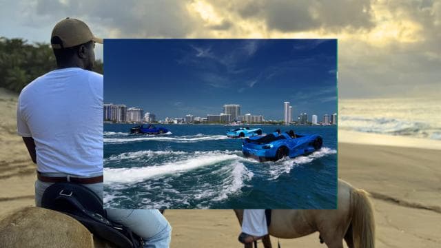 San Juan: WATER JET CAR- Blue McLaren Experience