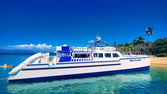 From Fajardo: Catamaran Beach Excursion with Lunch