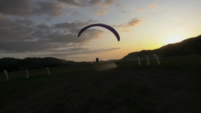 Jaco; Magic sunset paragliding flight-