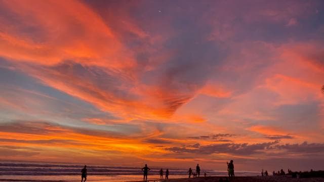 Jaco; Magic sunset paragliding flight-
