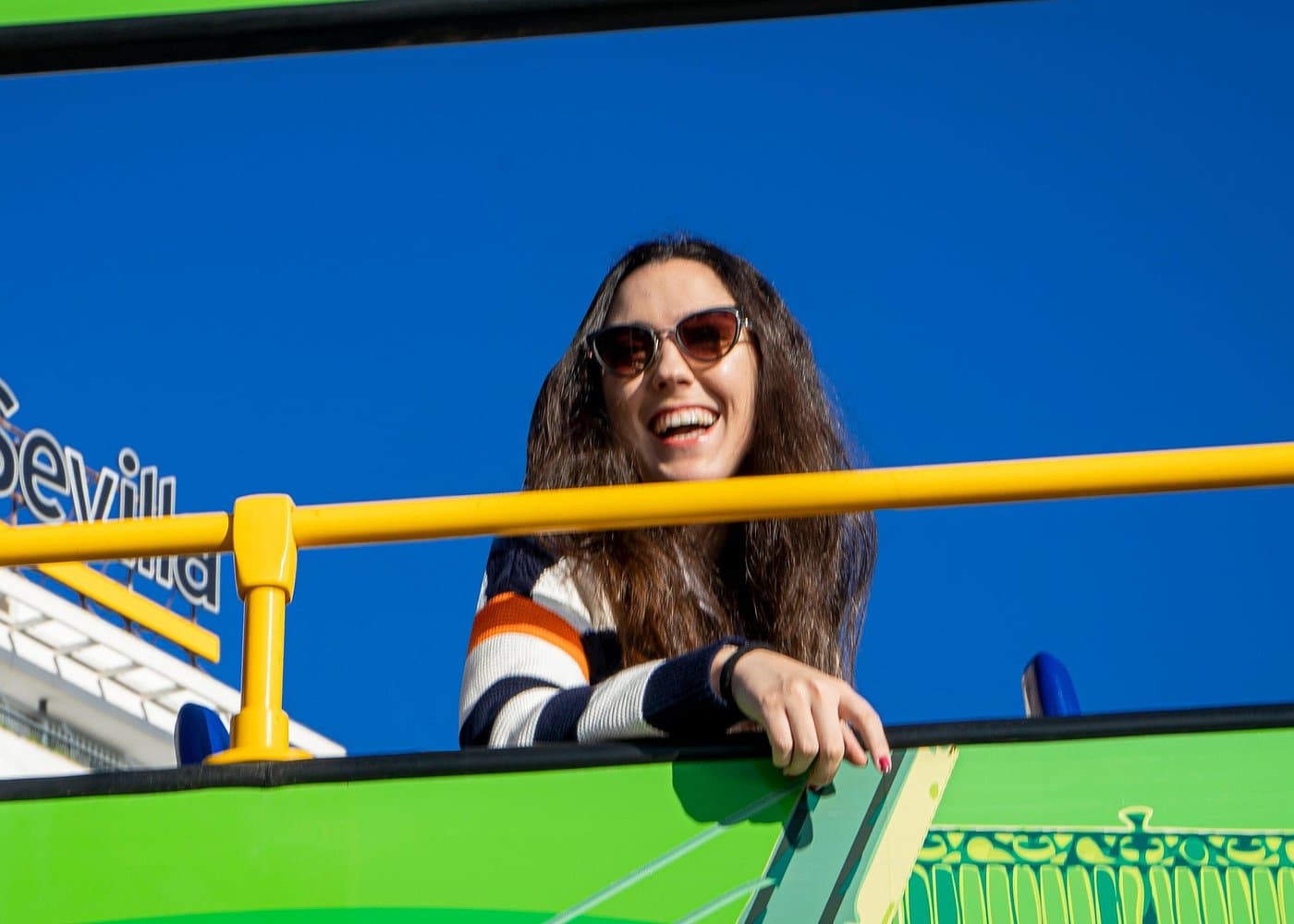 Tourist bus tour of Seville