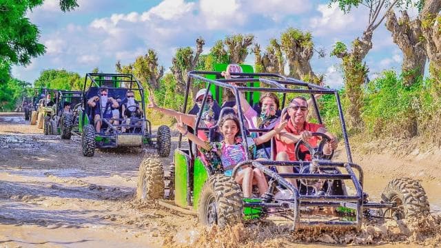 From Bavaro: Buggy Tour 44 to Macao Beach and Cenote