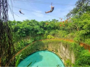 Buggy Ride, Zipline Splash & Waterfall Pool Combo with Lunch