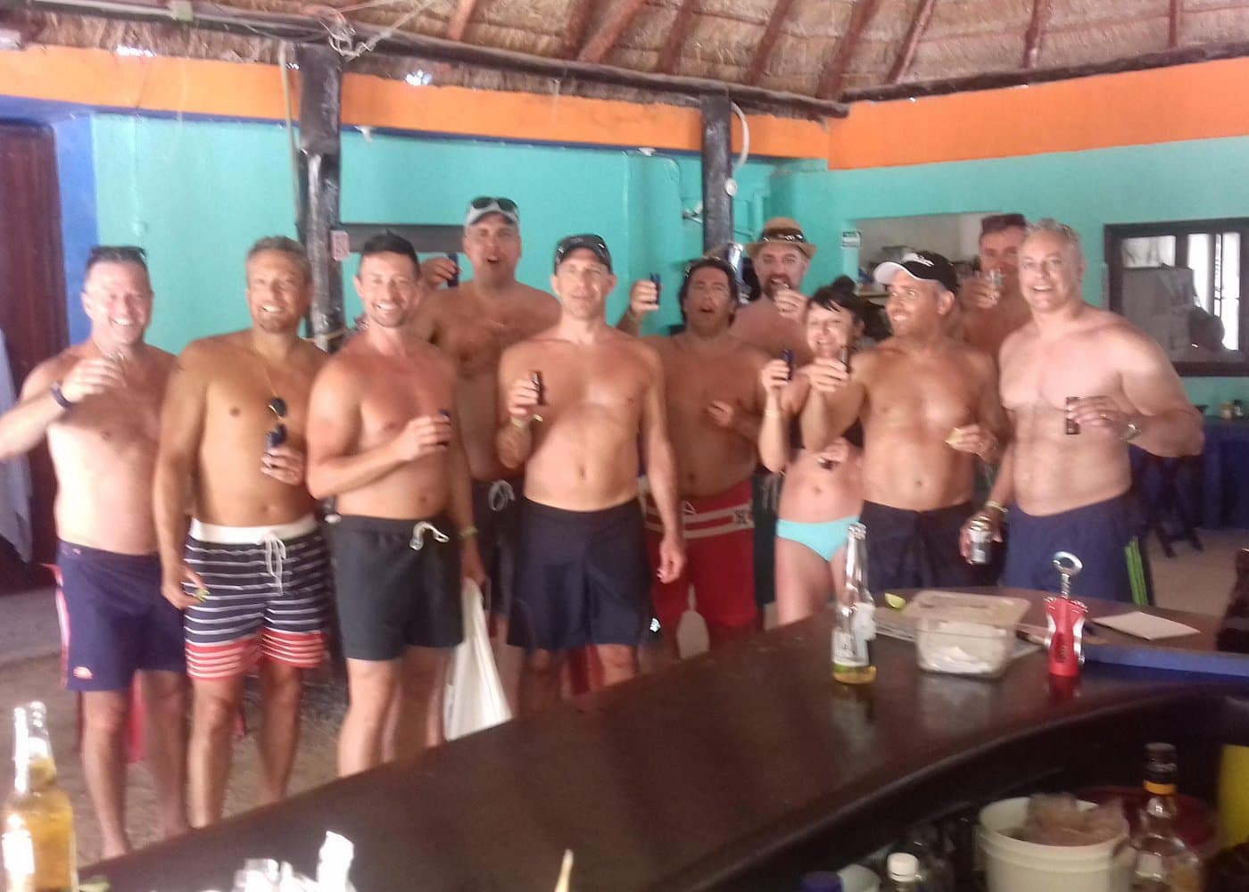 BEACH DAY IN LOS ARRECIFES RESTAURANT-open bar and lunch.