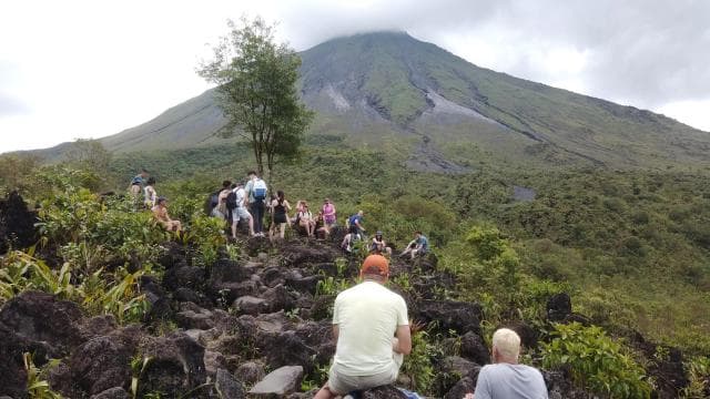 Afternoon Arenal Volcano and Natural Hot Springs River