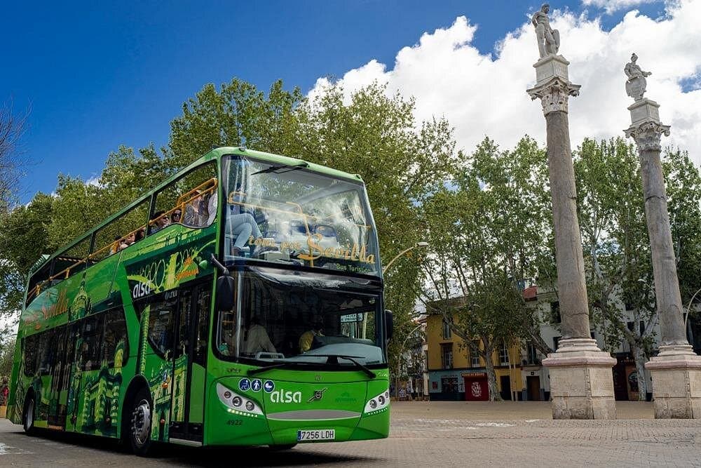 Tourist bus tour of Seville