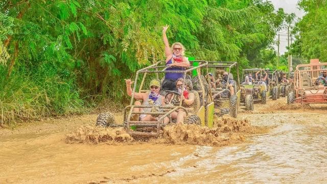 From Bávaro: Buggy Tour to Macao Beach and Cenote