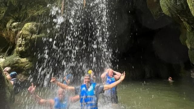 San Juan: Cave, Waterfall, & River Adventure in Charco Azul