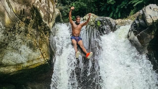 From San Juan: El Yunque Rainforest and Waterslide Tour VIP
