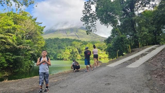 Afternoon Arenal Volcano and Natural Hot Springs River
